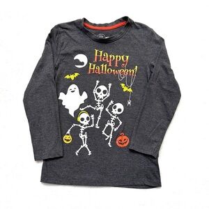 ⭐️ 5 for $25 Happy Halloween Long Sleeve Charcoal Grey Top Size 6/7 122 cm